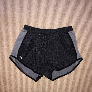 Under Armour black and grey workout shorts